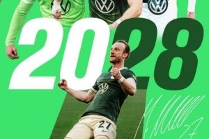 队史出场纪录保持者,官方:沃尔夫斯堡与队长阿诺德续约至2028年